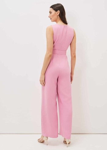 Phase Eight Lissia Wide Leg Jumpsuit Pink Australia | EZ8326790